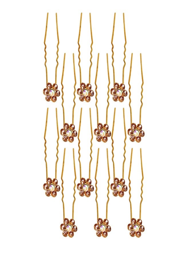 Paradise Hair Pins For Women/Bridal Hair Accessories For Women And Girls/Juda Pins For Women (Silver 12 pc) - Image 1