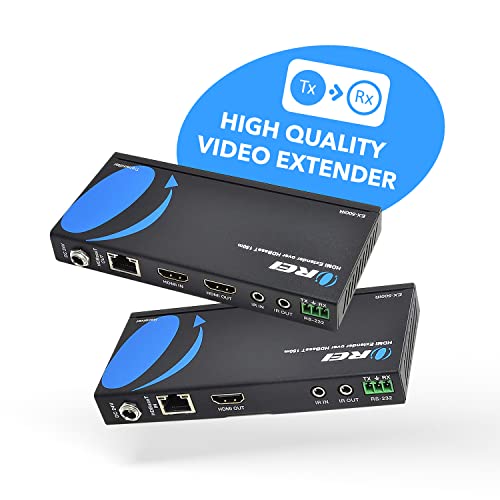 OREI HDMI Extender Over Ethernet CAT5e/CAT6 Power Over Cable - HDBaseT - Zero Latency - 1080P Upto 500 Feet -IR Signal - Image 4