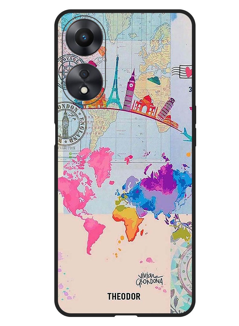 Theodor Protective Case Anti Scratch Shock Proof Bumper Cover For Oppo A98 Travel - Image 1