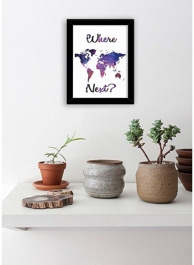 PRINTELLIGENT World Map Wall Art - Large Abstract Landscape Painting for Living Room, Bedroom, and Office Walls - Size (9.25 x 12.75 Inch) (D) - Image 2