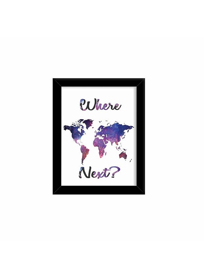 PRINTELLIGENT World Map Wall Art - Large Abstract Landscape Painting for Living Room, Bedroom, and Office Walls - Size (9.25 x 12.75 Inch) (D) - Image 1