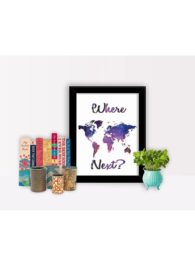 PRINTELLIGENT World Map Wall Art - Large Abstract Landscape Painting for Living Room, Bedroom, and Office Walls - Size (9.25 x 12.75 Inch) (D) - Image 4