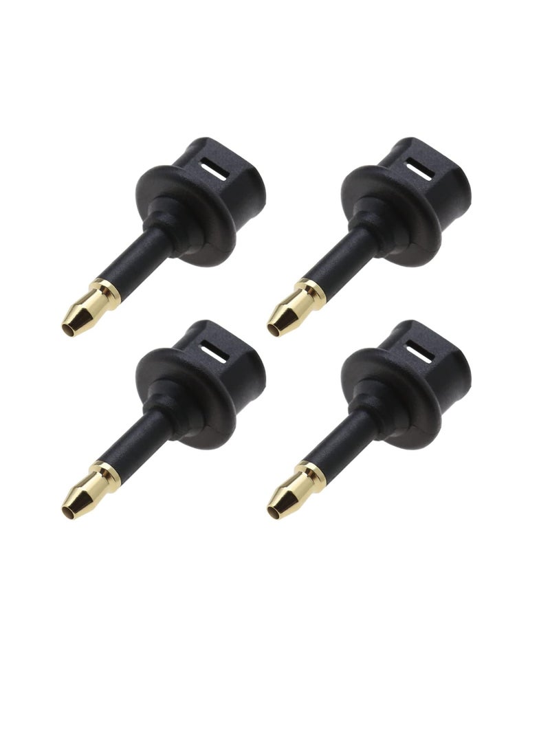 igeekwell 3.5mm Mini Toslink Adapter Digital Fiber Optic Toslink to 3.5mm Jack Female to 3.5 mm Mini Male Optical Audio Connector Adapter for Audio,4 PACK - Image 1