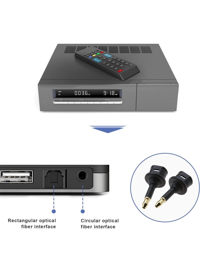 igeekwell 3.5mm Mini Toslink Adapter Digital Fiber Optic Toslink to 3.5mm Jack Female to 3.5 mm Mini Male Optical Audio Connector Adapter for Audio,4 PACK - Image 3