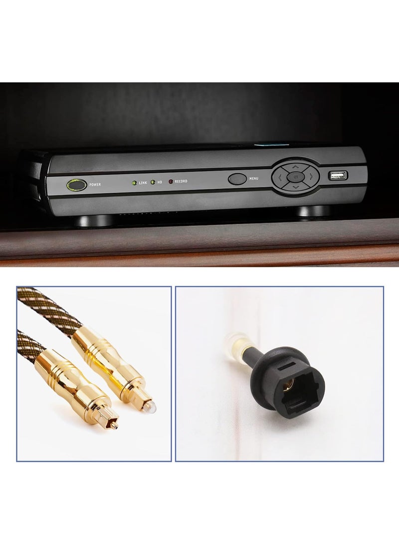 igeekwell 3.5mm Mini Toslink Adapter Digital Fiber Optic Toslink to 3.5mm Jack Female to 3.5 mm Mini Male Optical Audio Connector Adapter for Audio,4 PACK - Image 5