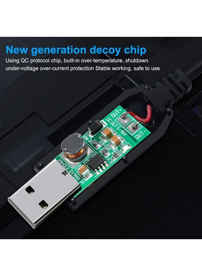 USB Power Boost Step Up Cord 5V To DC 12V Single Wire With 8 Connector Heads For Router And Network Equipment - Image 3
