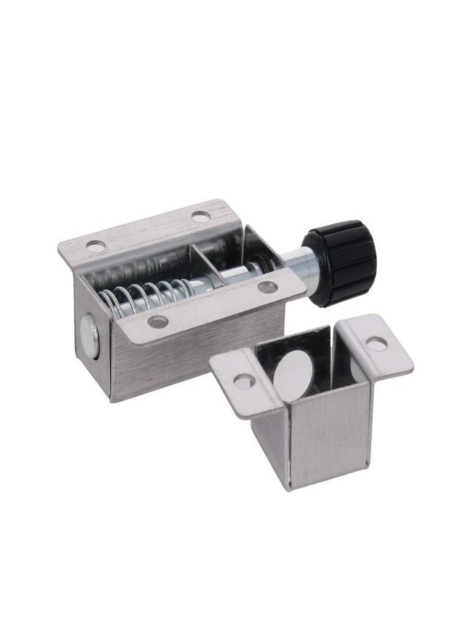 COYRASTH Automatic Latch/Bolt Spring Loaded Security Gate Door Lock Stainless Steel Door Barrel Bolt Ring-Pull Spring Loaded Auto Sliding Latch Sliding Locks with Security Hardware Tool & Accessories - Image 4