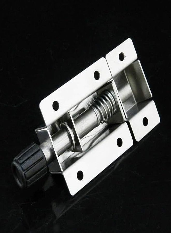 COYRASTH Automatic Latch/Bolt Spring Loaded Security Gate Door Lock Stainless Steel Door Barrel Bolt Ring-Pull Spring Loaded Auto Sliding Latch Sliding Locks with Security Hardware Tool & Accessories - Image 2
