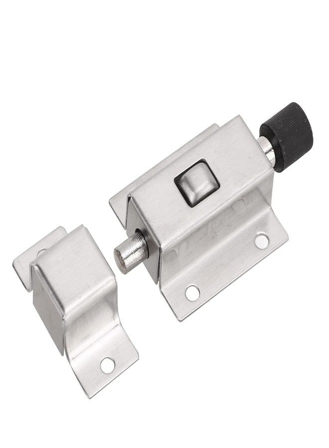COYRASTH Automatic Latch/Bolt Spring Loaded Security Gate Door Lock Stainless Steel Door Barrel Bolt Ring-Pull Spring Loaded Auto Sliding Latch Sliding Locks with Security Hardware Tool & Accessories - Image 1
