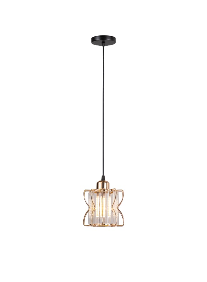 Best Power Modern Glass Pendant Light 2243-1 with Metal Frame – E27 Socket – Adjustable Hanging Lamp up to 80cm – Elegant Ceiling Lighting Fixture for Living Room, Dining, Bedroom (Bulb Not Included) - Image 4