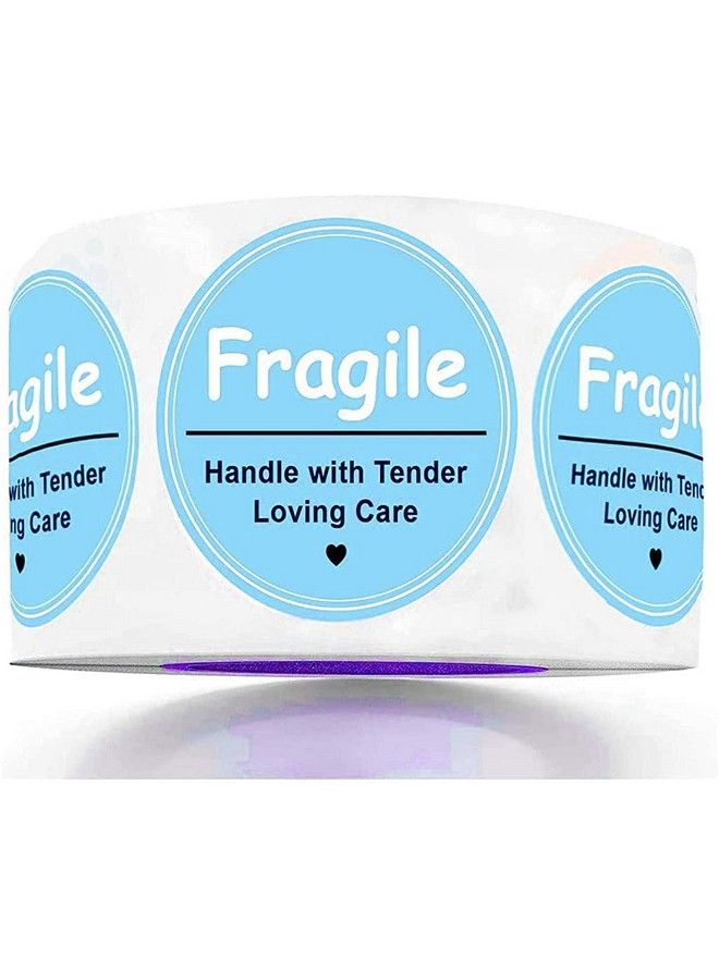 Remarkable 2" Cute Blue Fragile Hand With Love Shipping Sticker For Personal Gift Bag，Envelope Gift Jewelry Bag And Mailing Packages (500 Pcs) (Blue)  - Image 2