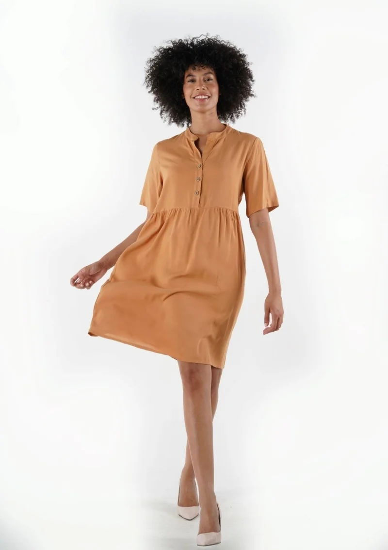 Alexander Gardi Mustard Babydoll Dress
