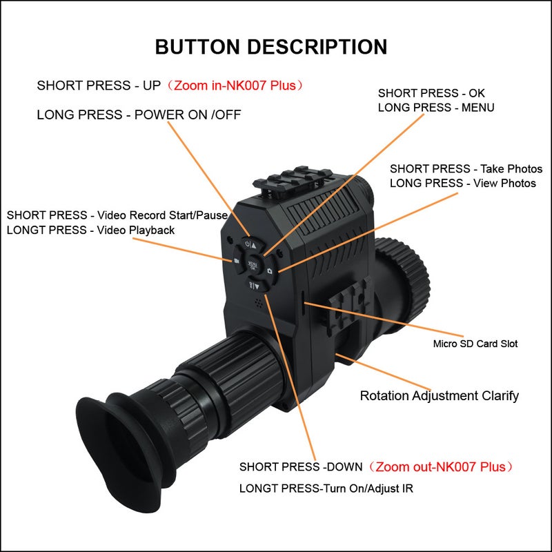 Source Manufacturer Megaorei Nk007 Infrared Night Vision Instrument Telescope Night Vision Instrument Low Light Night Vision Instrument - Image 4