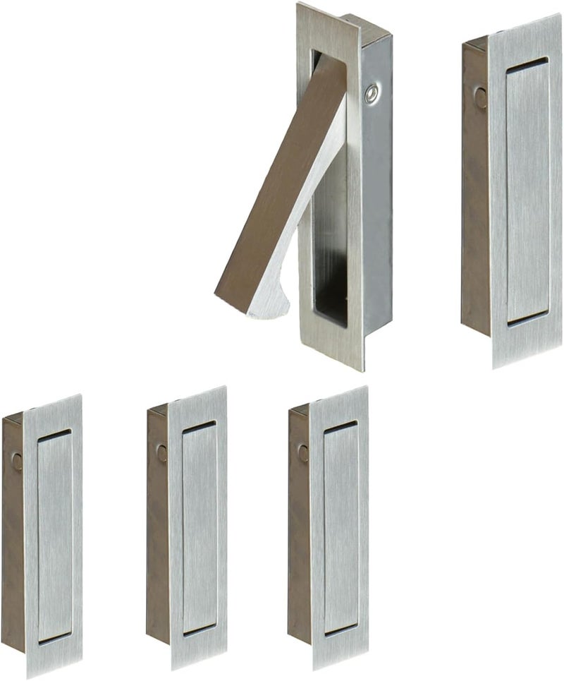 Dontay Pocket Door Pull Handle, Edge Pull, Professional Stainless Steel 304, Flush Mount Door Pull for Pocket Sliding Door (Upgrade Lip - Satin Nickel, 5) - Image 1