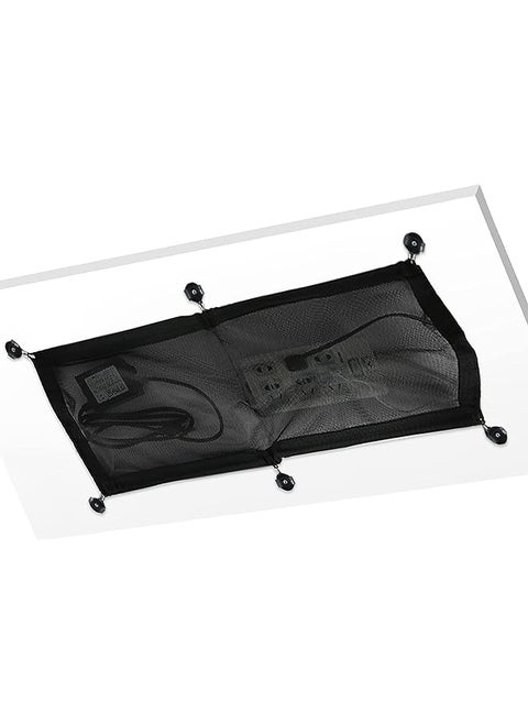 Cable Management Net, Under Desk Cable Management Tray, Mesh Cable Manager Flexible Under Desk Wire Net Large Capacity Cord Organizer Net for Office,Standing Desk, Home (25x10 Inches)