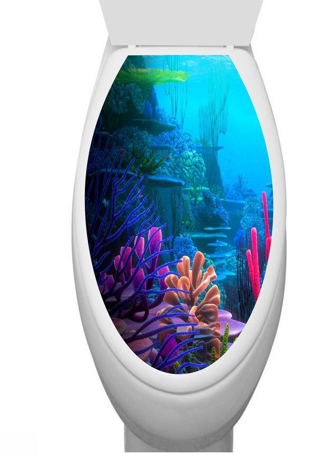 Asmi Collections Toilet Seat Wall Stickers Underwater - Image 1