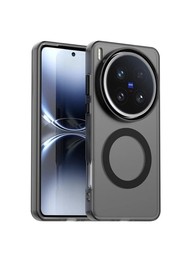 **غطاء واقي شفاف متوافق مع هاتف VIVO X200 Ultra 5G - يدعم الأمان المغناطيسي، حماية عسكرية المستوى ضد الصدمات، مقاوم للاصفرار، حافظة كلاسيكية هجينة مغناطيسية.** - Image 1