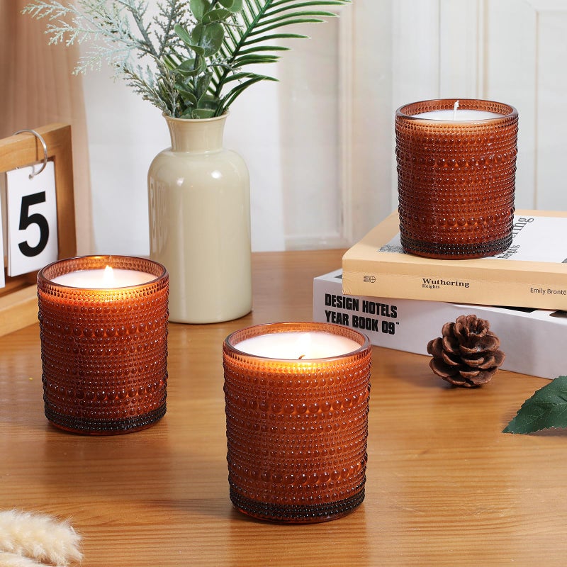 DARJEN 12 Pack Amber Candle Jars for Making Candles- 8 OZ Empty Glass Candle Making Jars with Bamboo Lids and Labels, Candle Containers Candle Making Kits for DIY Gifts - Image 4