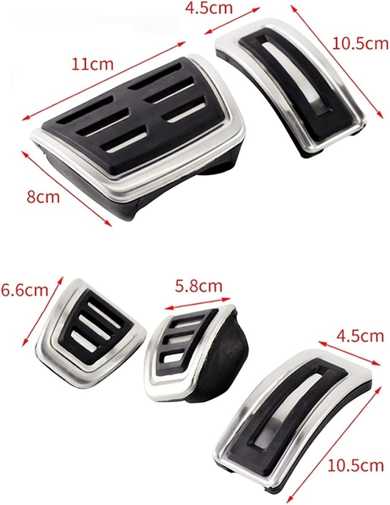 DEMULAX Car Foot Pedal Covers for Golf, POLO, Tiguan, and More - Image 2