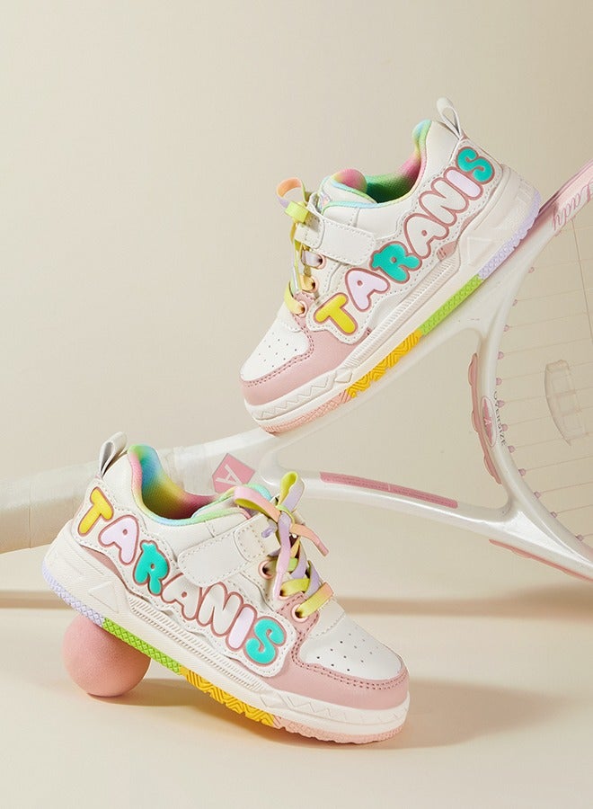 تارانيس أحذية أطفال تارانيس رياضية ملونة بشعار قوس قزح للأطفال الصغار - أحذية رياضية بشعار للأطفال - Image 1