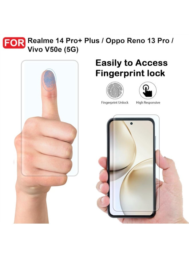 Tempered Glass for Realme 14 Pro Plus 5GScreen Protector Full Glue Edge-to-edge 3D Curved Tempered Glass Fingerprint Compatible Anti Scratch 9H hardness for Realme 14 Pro Plus 5G  - Image 4