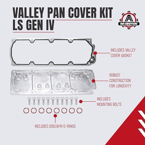 AA Ignition Valley Pan Cover Plate Kit by AA Ignition - Compatible with Chevy, GM, GMC Gen 4 IV LS2 LS3 LS7 L92 - Silverado, Suburban, Tahoe, Sierra, Yukon 4.8L 5.3L 6.0L 6.2L - Replaces Parts 12598832, 12610141 - Image 3