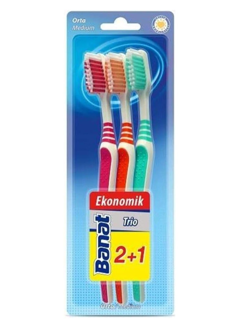 بنات فرشاة أسنان بألوان متنوعة