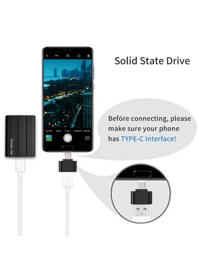 2TB Portable External SSD, 2000GB USB 3.1 High Speed Data Transfer, Computer Backup Drive Support Data Storage Transfer, USB C Mini Portable External Solid State Drive for PC/Laptop/Phones and More - Image 2