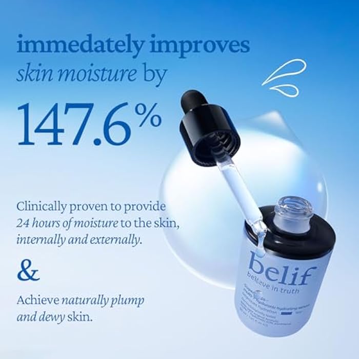 belif Super Drops Multi-7 Hyaluronic Hydrating Serum - 24-hr Moisturization, Hyaluronic Acid, Panthenol, Lightweight Daily Essence | Korean Skincare (1.01 fl. oz) - Image 4