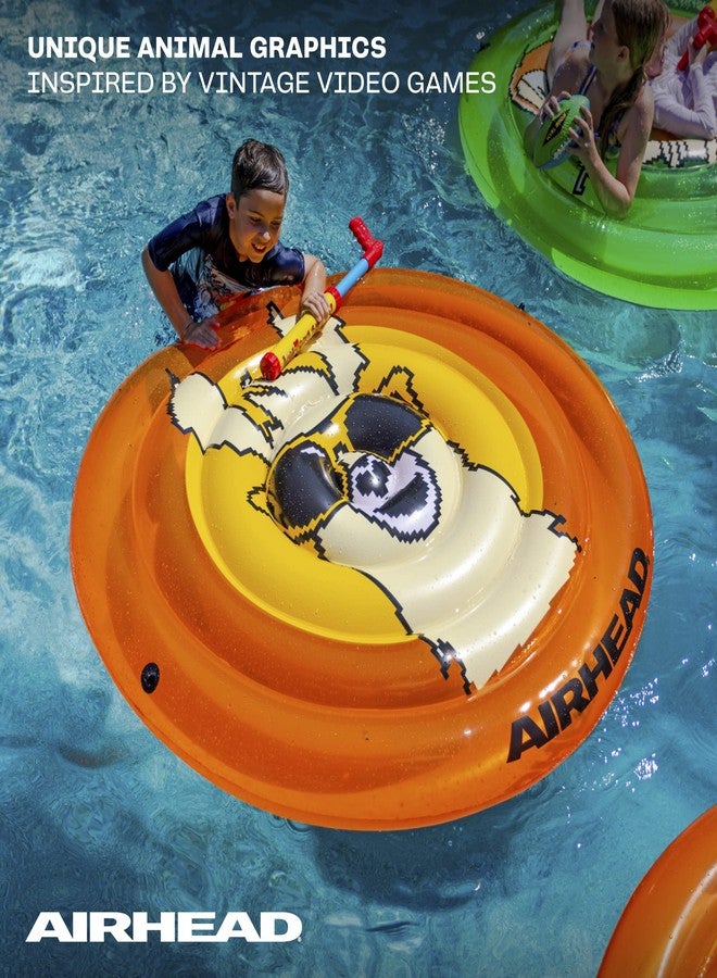 Airhead Llama Pixelated Inflatable Pool Float, Orange - Image 5
