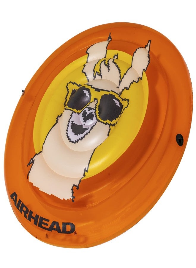 Airhead Llama Pixelated Inflatable Pool Float, Orange - Image 1