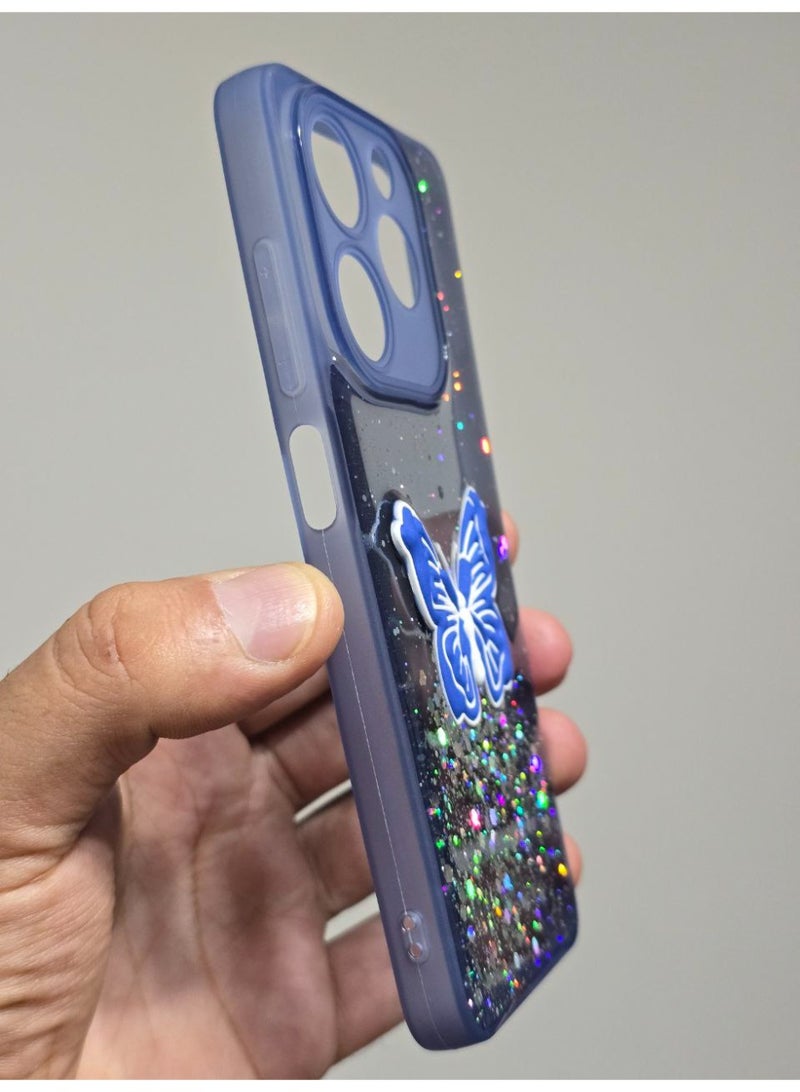 غطاء خلفي عليه فراشة متوافق مع هاتف انفنكس سمارت 8 / هوت 40i - Image 3