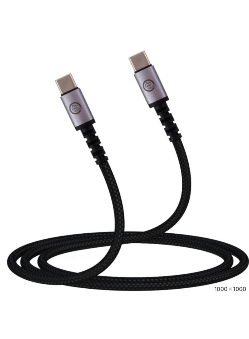 USB C Cable 1M Braided 100W Power Delivery PD Fast charge Cable USB C to USB C For iPhone 16 15 Pro Max iPad mini 6 MacBook Pro Air M3 M2 M1 iPad Pro Samsung S24 S23 Ultra Laptop Lenovo Dell Xiaomi black - Image 2