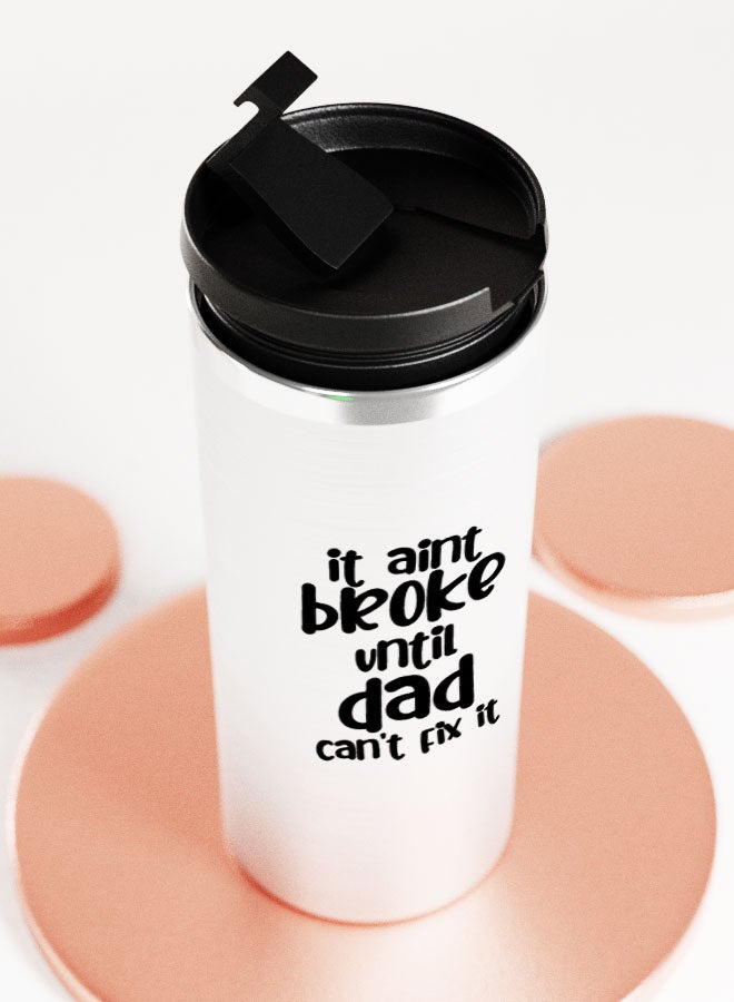 LIT Silver Tumbler Dad will fix it QuoteStainless Tumbler Dad handy man funny quote Dad Gift - Image 5