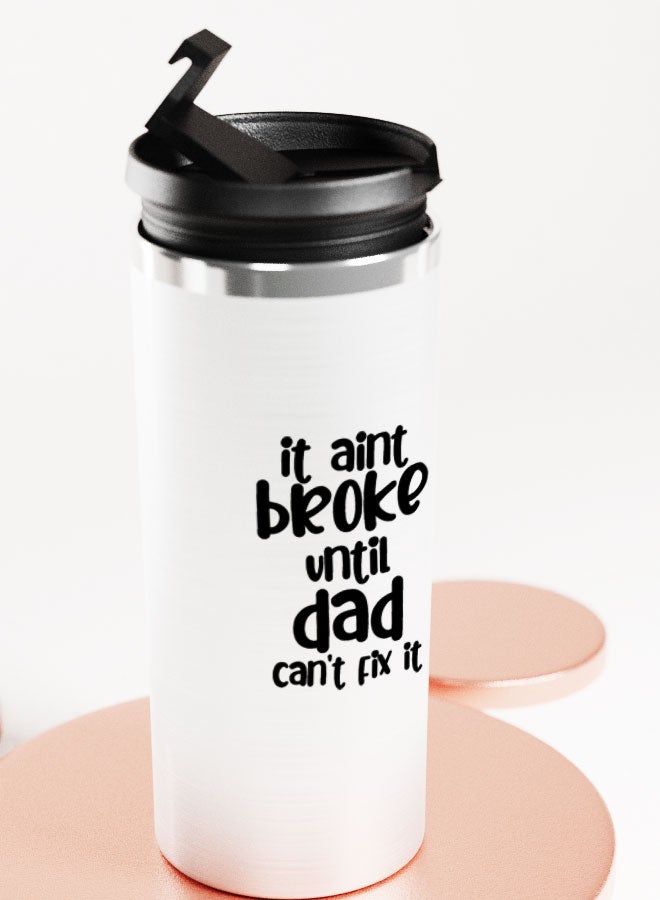 LIT Silver Tumbler Dad will fix it QuoteStainless Tumbler Dad handy man funny quote Dad Gift - Image 4