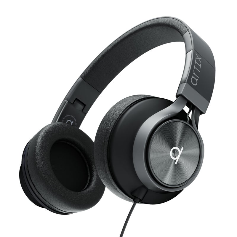 ARTIX Over Ear Headphones Wired with Microphone and Volume Control, Foldable Noise Isolating Headset with Deep Bass for School, Laptop, Computer, Chromebook, Tablet, Travel (3.5mm Jack) - Image 1