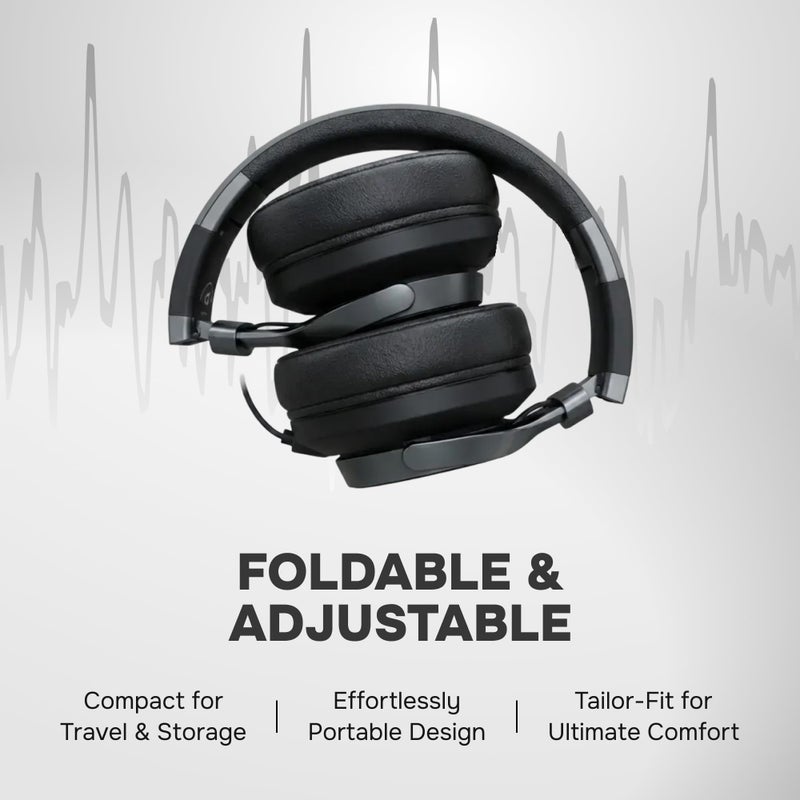 ARTIX Over Ear Headphones Wired with Microphone and Volume Control, Foldable Noise Isolating Headset with Deep Bass for School, Laptop, Computer, Chromebook, Tablet, Travel (3.5mm Jack) - Image 5