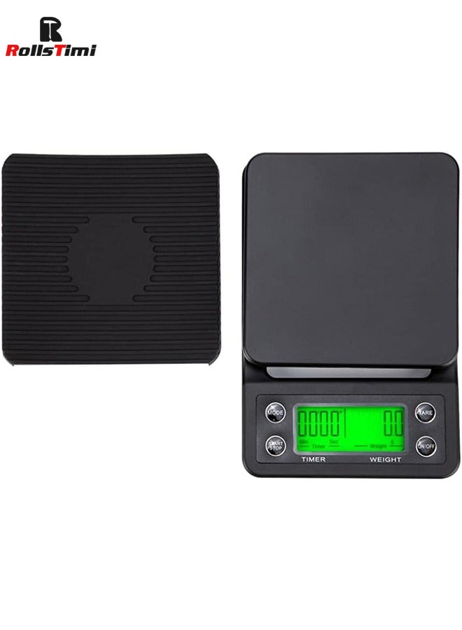 RollsTimi  Kitchen Scale Electronic Digital Weighing Scale Coffee Scale 19.5x13.5x3cm  - Image 2