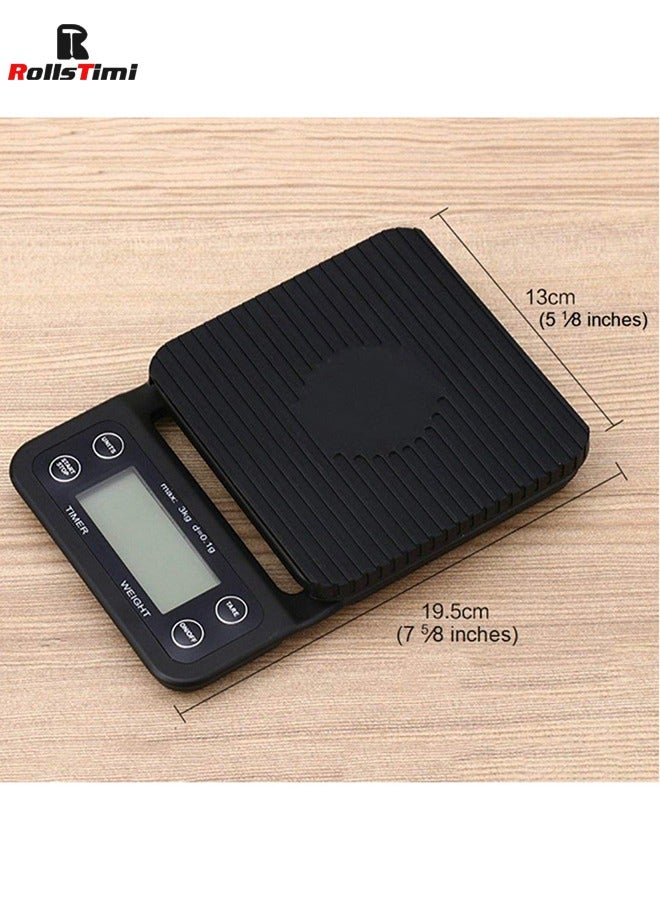 RollsTimi  Kitchen Scale Electronic Digital Weighing Scale Coffee Scale 19.5x13.5x3cm  - Image 5