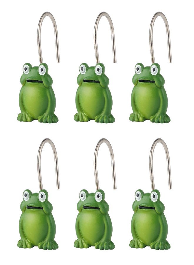 Twofishes Frog Style Shower Curtain Hooks S/12 Decorative Rust Proof Resin Shower Curtain Rings Pack of 12 - Image 1