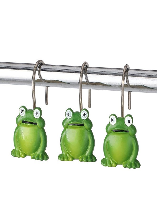 Twofishes Frog Style Shower Curtain Hooks S/12 Decorative Rust Proof Resin Shower Curtain Rings Pack of 12 - Image 2