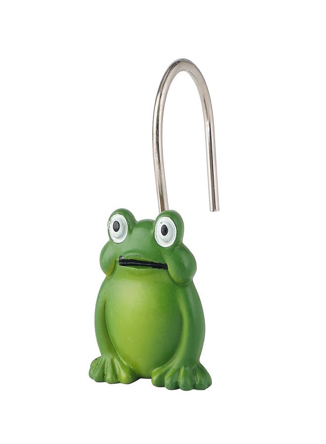 Twofishes Frog Style Shower Curtain Hooks S/12 Decorative Rust Proof Resin Shower Curtain Rings Pack of 12 - Image 5