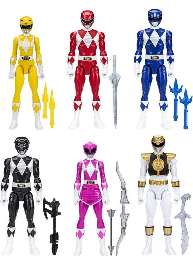 POWER RANGERS - Mighty Morphin Multipack 12-Inch Action Figure 6-Pack, Toys With Accessories For Kids 4 And Up (Amazon Exclusive) - Image 1