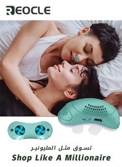 REOCLE Electric Anti Snoring Devices Stop Snoring Anti Snoring Nasal Dilator Anti Snore Nose Vents Plugs Snoring Aid for Men and Women Green  - Image 2