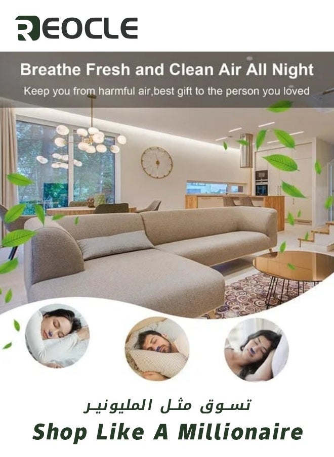 REOCLE - Electric Anti Snoring Devices Stop Snoring Anti Snoring Nasal Dilator Anti Snore Nose Vents Plugs Snoring Aid for Men and Women Green - Image 1