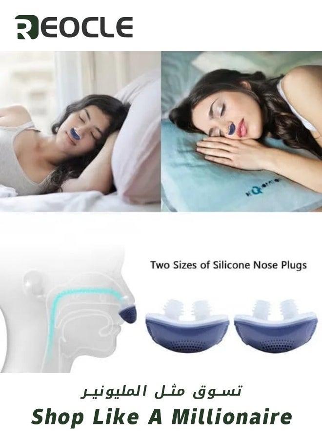 REOCLE - Electric Anti Snoring Devices Stop Snoring Anti Snoring Nasal Dilator Anti Snore Nose Vents Plugs Snoring Aid for Men and Women Green - Image 1