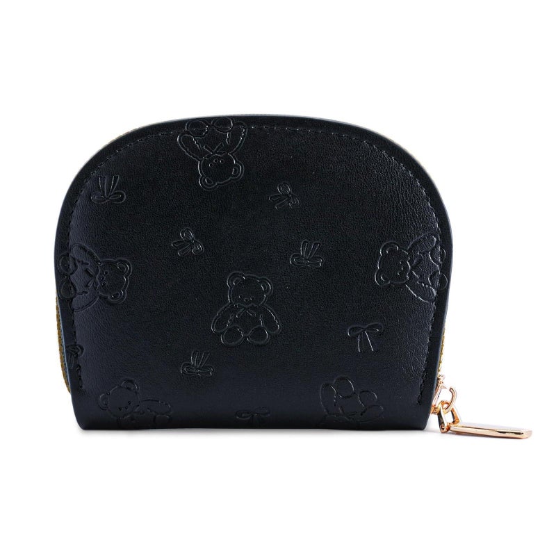 Travel Wallet - Compact Women’s Wallet Featuring Secure Zippers, Ample Interior Space, Card Slots, and Cash Compartment, Elegant Black Design for Daily Use - Image 5