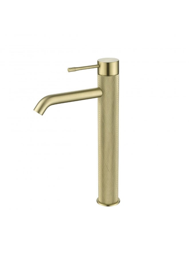 DANUBE HOME Milano Plus Ciro Art Brushed Brass Bathroom Mixer Tap Luxury Modern UAE - Image 1