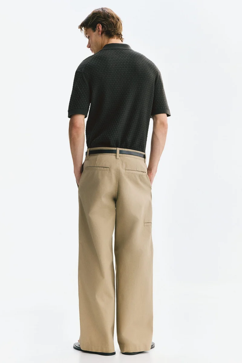 H&M  Regular Fit Knitted cotton polo shirt for Men | Best Price UAE