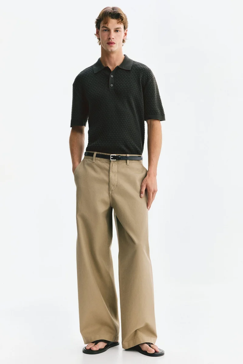 Regular Fit Knitted cotton polo shirt